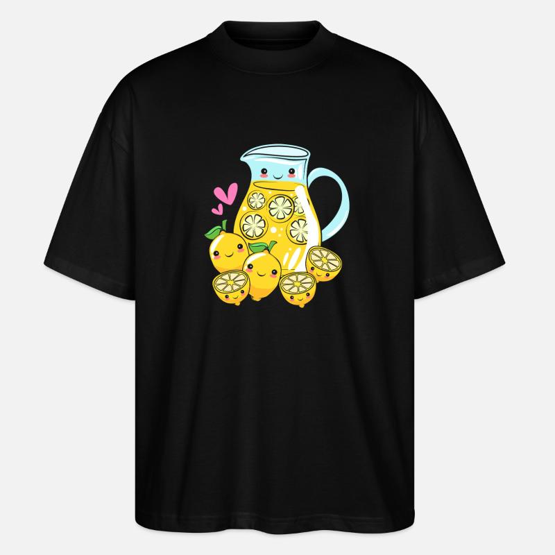 Limonadenstand Limonade Limo - Stanley/Stella Oversized Unisex Bio T-Shirt Blaster 2.0 - Schwarz