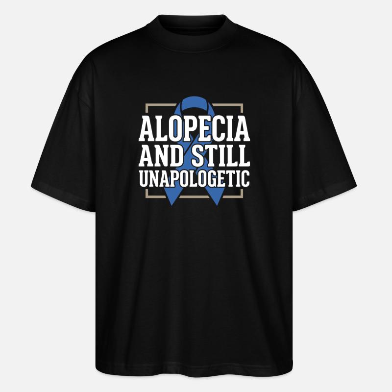 Alopezie-bewusstsein Alopecia Areata Haarausfall - Stanley/Stella Oversized Unisex Bio T-Shirt Blaster 2.0 - Schwarz