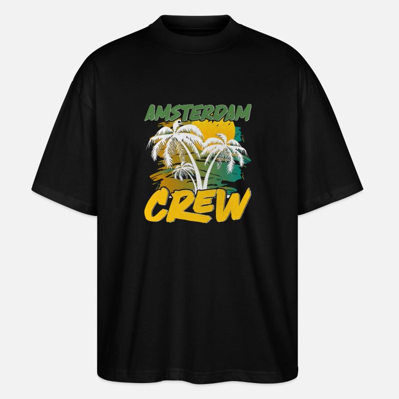 Équipe d’Amsterdam - T-shirt bio Blaster 2.0 coupe oversize Stanley/Stella Unisexe - noir