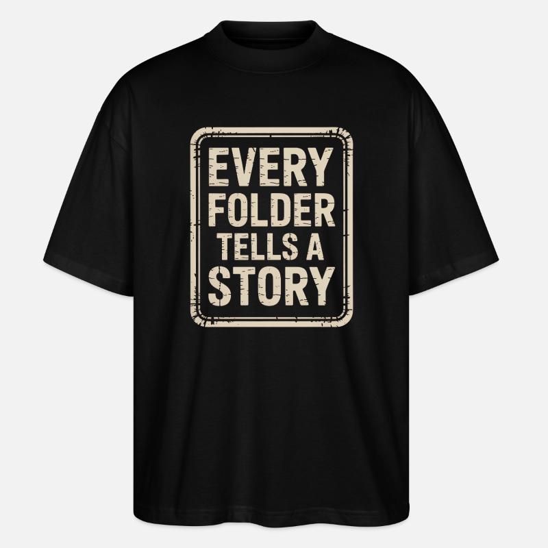 Chaque dossier raconte une histoire - T-shirt bio Blaster 2.0 coupe oversize Stanley/Stella Unisexe - noir