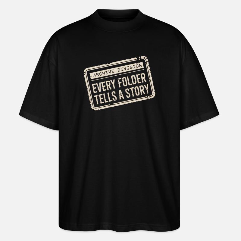 Chaque dossier raconte une histoire - T-shirt bio Blaster 2.0 coupe oversize Stanley/Stella Unisexe - noir