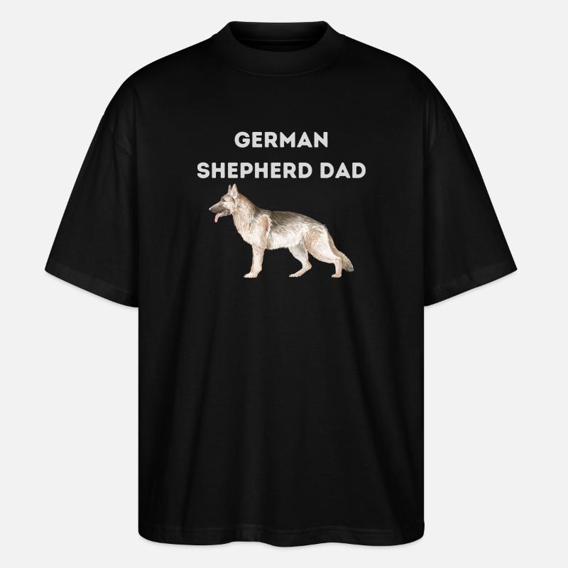 German Shepherd Dad - Stanley/Stella Oversized Unisex Organic T-shirt Blaster 2.0 - black