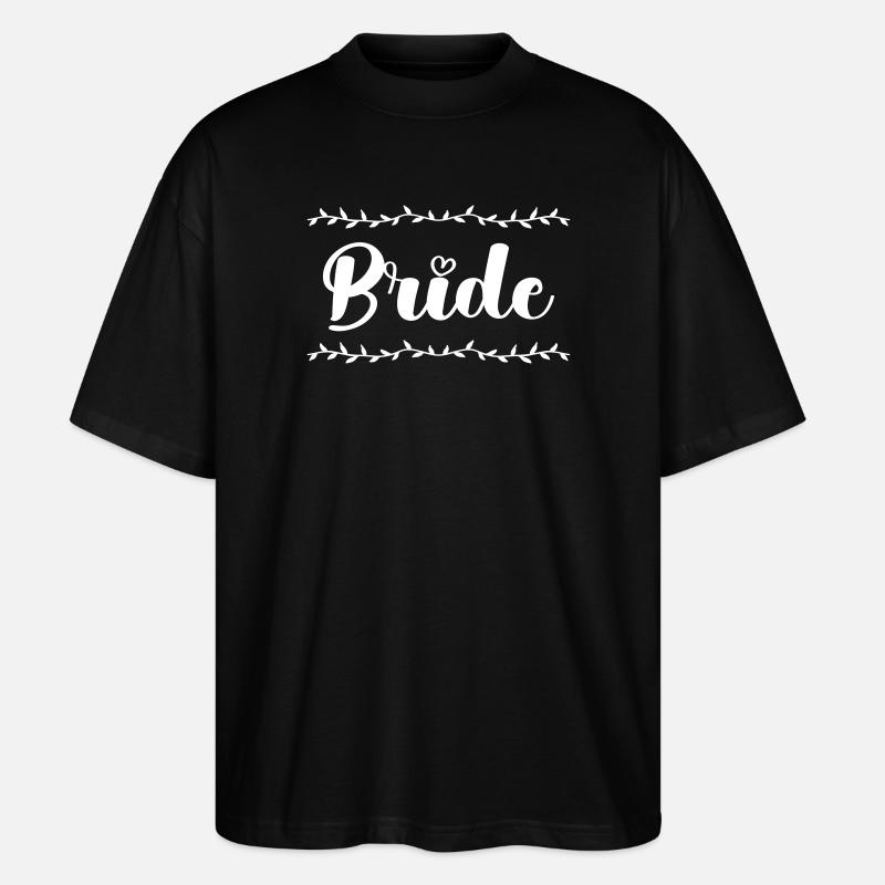 Bridal Script Wedding Look - Stanley/Stella Oversized Unisex Organic T-shirt Blaster 2.0 - black