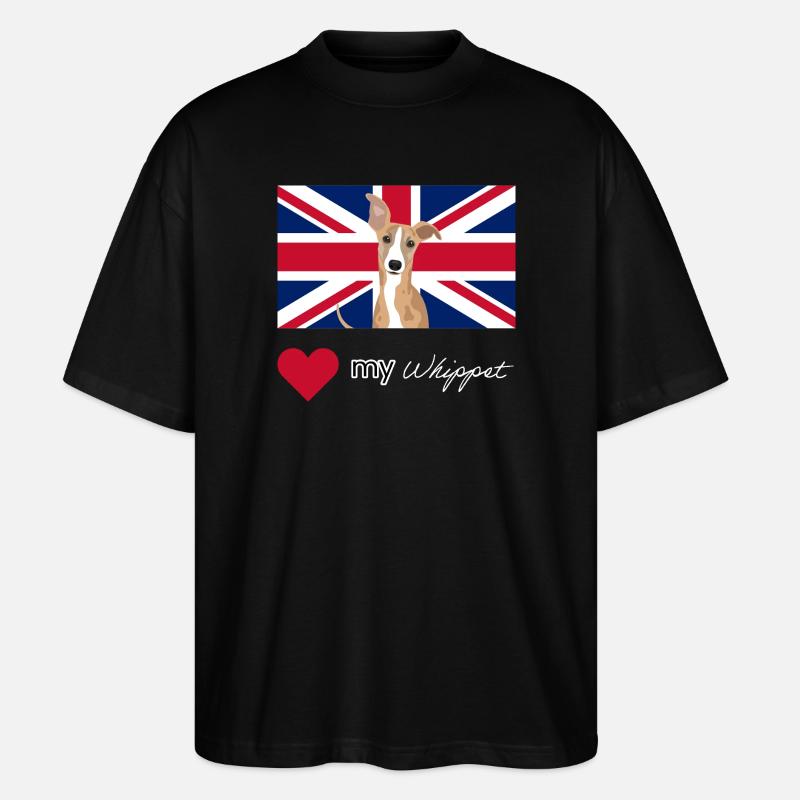 LUVMYWHIPPET (Blanc) - T-shirt bio Blaster 2.0 coupe oversize Stanley/Stella Unisexe - noir