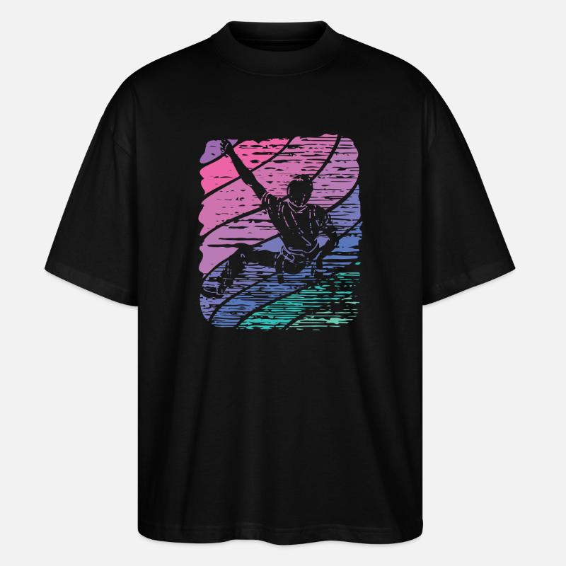 Boulderer Boulder Bouldering - Stanley/Stella Oversized Unisex Organic T-shirt Blaster 2.0 - black