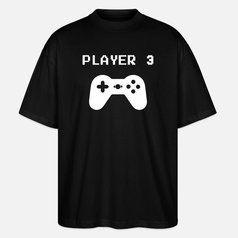 Retro Pixel Controller - Stanley/Stella Oversized Unisex Organic T-shirt Blaster 2.0 - black