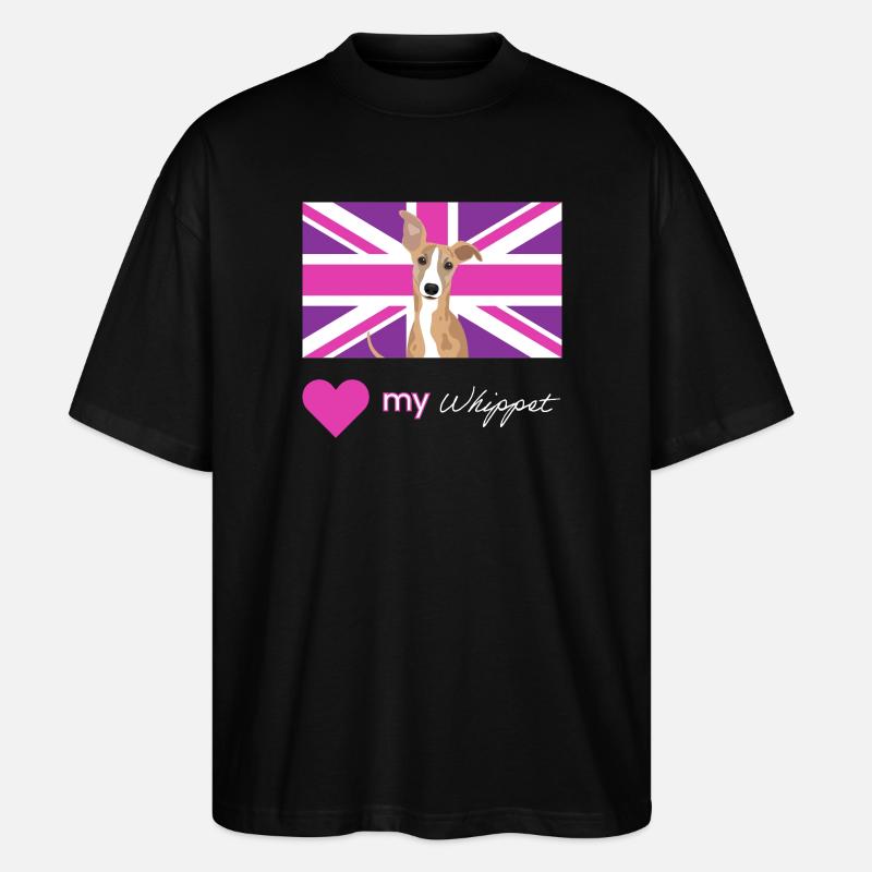 PURPLEWHIPPET (Blanc) - T-shirt bio Blaster 2.0 coupe oversize Stanley/Stella Unisexe - noir