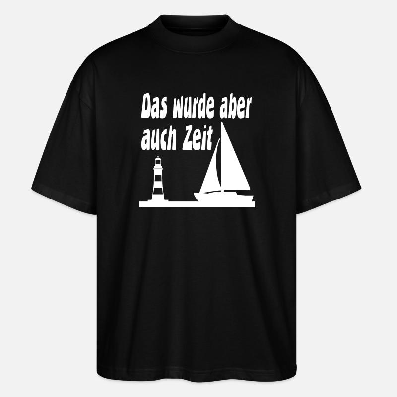 Segeln - Stanley/Stella Oversized Unisex Bio T-Shirt Blaster 2.0 - Schwarz