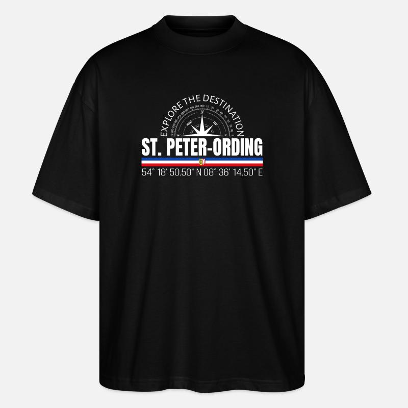 St. Peter-Ording  - Stanley/Stella Oversized Unisex Bio T-Shirt Blaster 2.0 - Schwarz