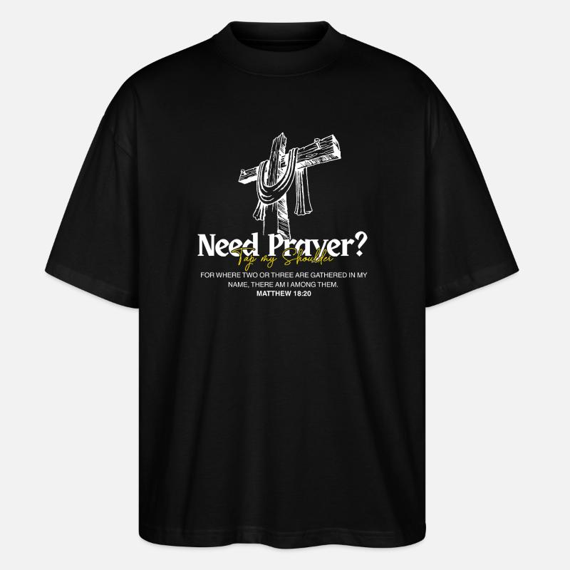 Croyant en Jésus - T-shirt bio Blaster 2.0 coupe oversize Stanley/Stella Unisexe - noir
