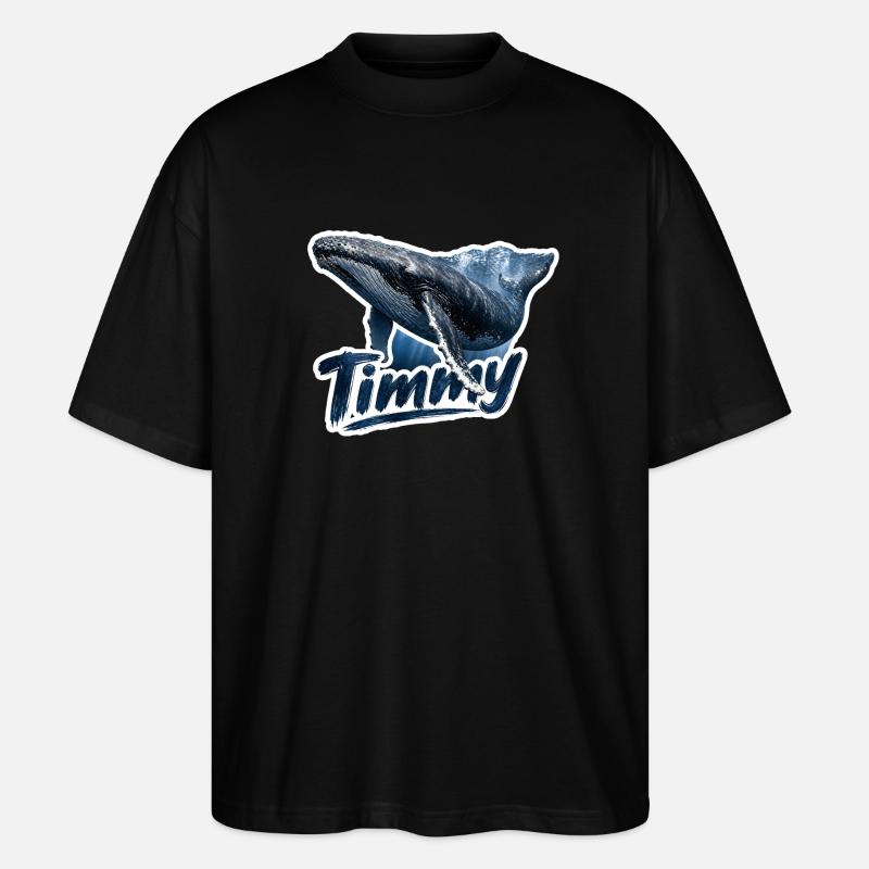 Timmy der Buckelwal – Ostsee-Fan - Stanley/Stella Oversized Unisex Bio T-Shirt Blaster 2.0 - Schwarz