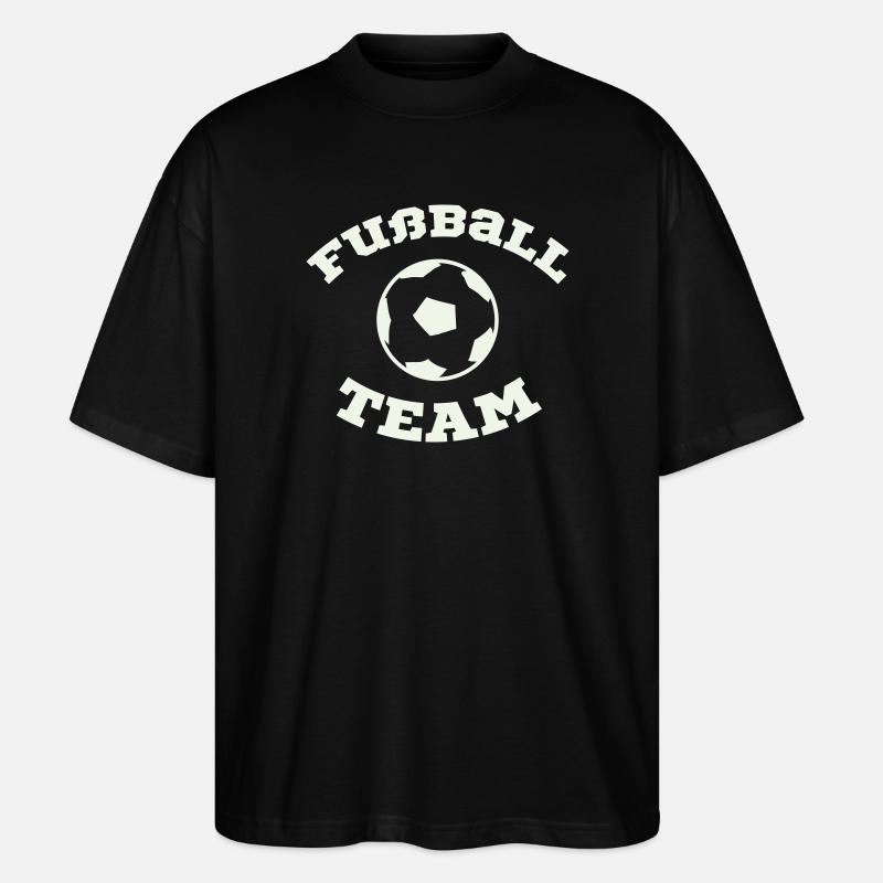 Emblème de l’équipe de futball - T-shirt bio Blaster 2.0 coupe oversize Stanley/Stella Unisexe - noir