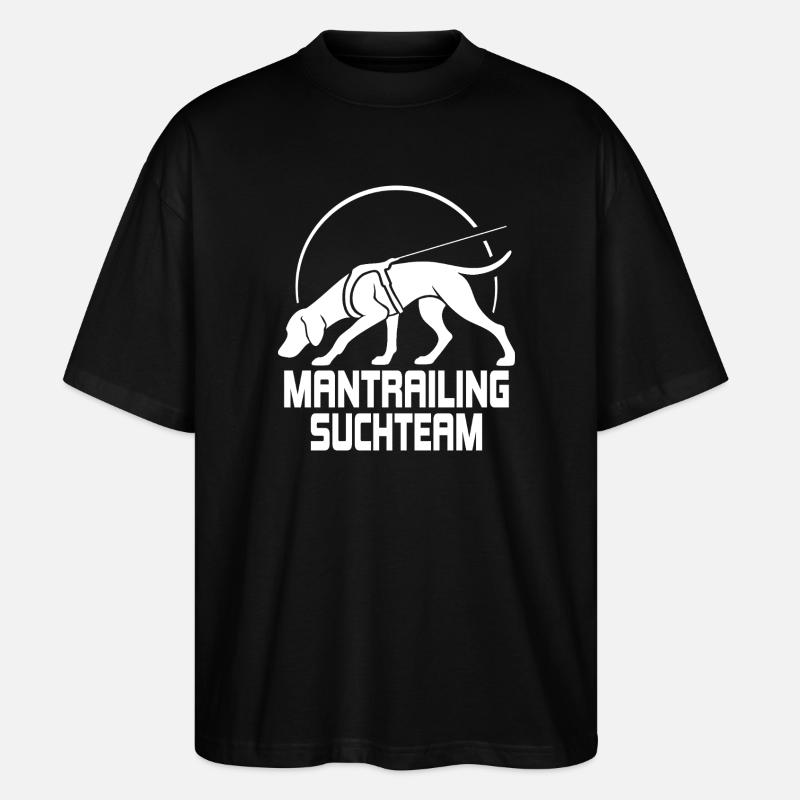 Vizsla Mantrailing Suchteam Hunde Hund Wilsigns - Stanley/Stella Oversized Unisex Bio T-Shirt Blaster 2.0 - Schwarz
