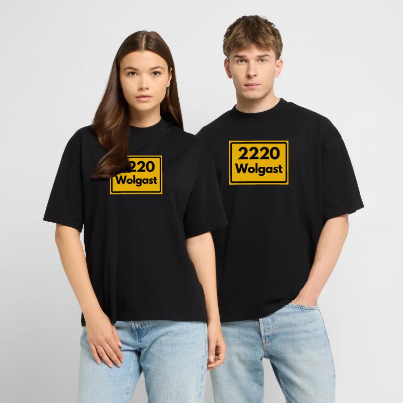 OLD POSTCODE POSTCODE RETRO 2220 WOLGAST HEIMAT Stanley/Stella Oversized Unisex Organic T-shirt Blaster 2.0