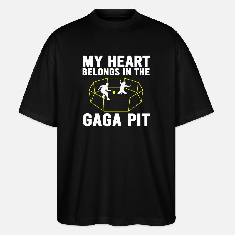 Gaga Pit Heart Tee - Stanley/Stella Oversized Unisex Bio T-Shirt Blaster 2.0 - Schwarz