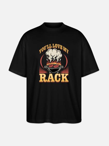 BBQ Grilling Meat Smoking Barbecue - Stanley/Stella Oversized Unisex Organic T-shirt Blaster 2.0 - black