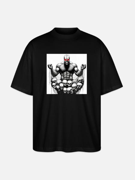 Muscular Net Skulls - Stanley/Stella Oversized Unisex Organic T-shirt Blaster 2.0 - black