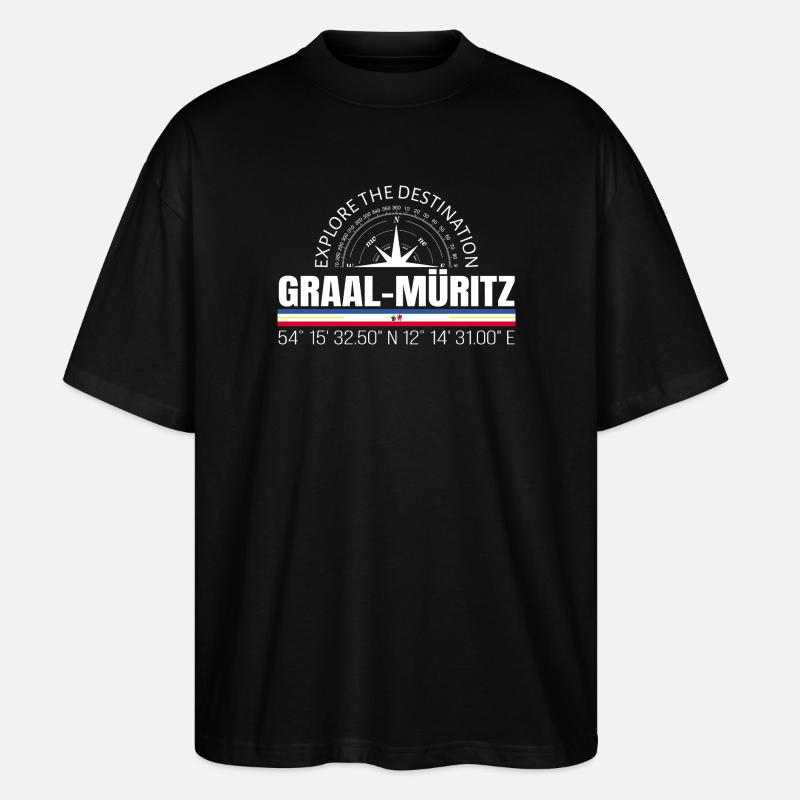 Graal-Müritz - Stanley/Stella Oversized Unisex Bio T-Shirt Blaster 2.0 - Schwarz