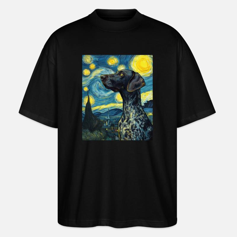 Deutsch Kurzhaar - Stanley/Stella Oversized Unisex Bio T-Shirt Blaster 2.0 - Schwarz