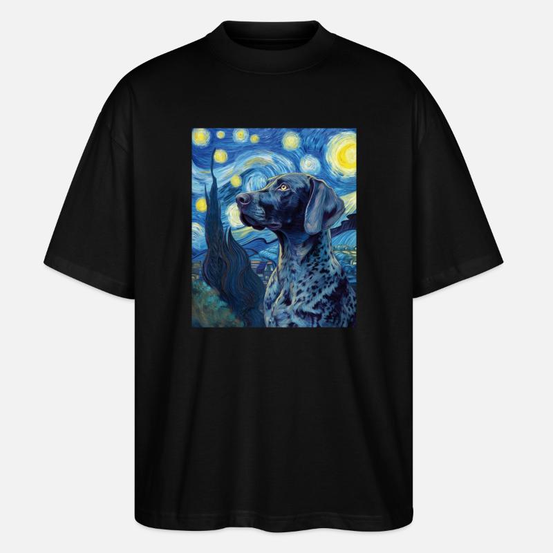 Deutsch Kurzhaar - Stanley/Stella Oversized Unisex Bio T-Shirt Blaster 2.0 - Schwarz