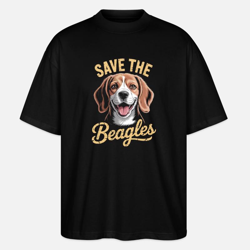 Sauvez les Beagle - T-shirt bio Blaster 2.0 coupe oversize Stanley/Stella Unisexe - noir