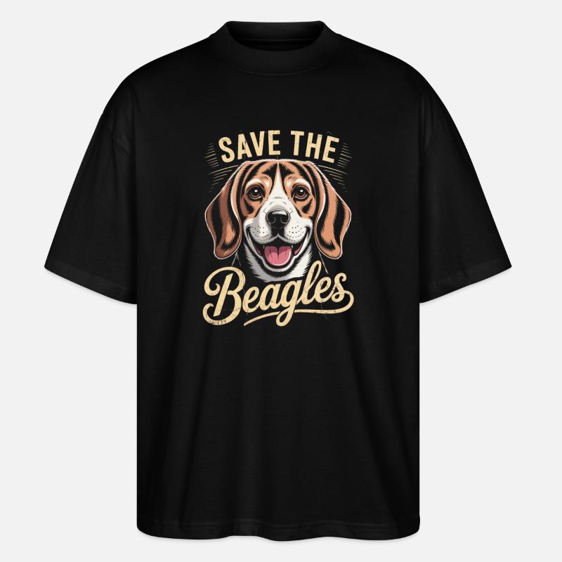 Sauvez les Beagle - T-shirt bio Blaster 2.0 coupe oversize Stanley/Stella Unisexe - noir