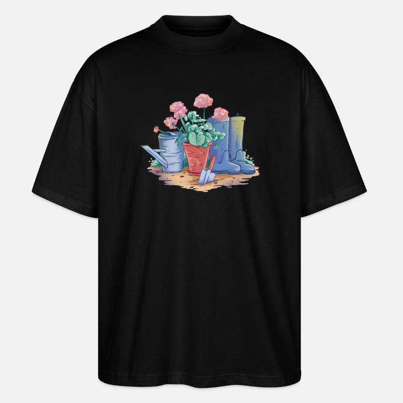 Garten Deko Art - Stanley/Stella Oversized Unisex Bio T-Shirt Blaster 2.0 - Schwarz