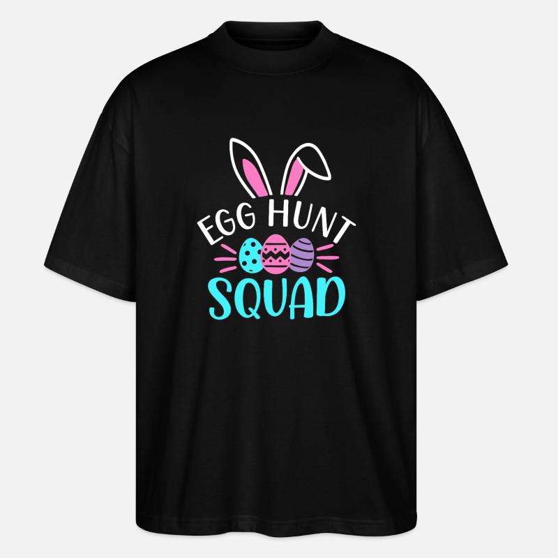 Escouade de chasse aux œufs - T-shirt bio Blaster 2.0 coupe oversize Stanley/Stella Unisexe - noir