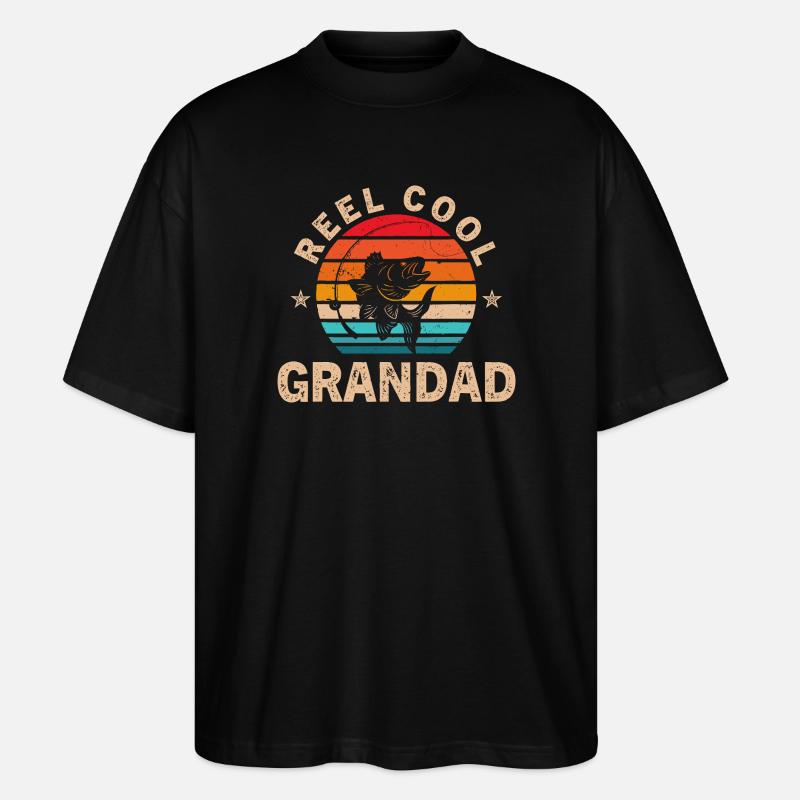 Grand-père Rétro Reel - T-shirt bio Blaster 2.0 coupe oversize Stanley/Stella Unisexe - noir