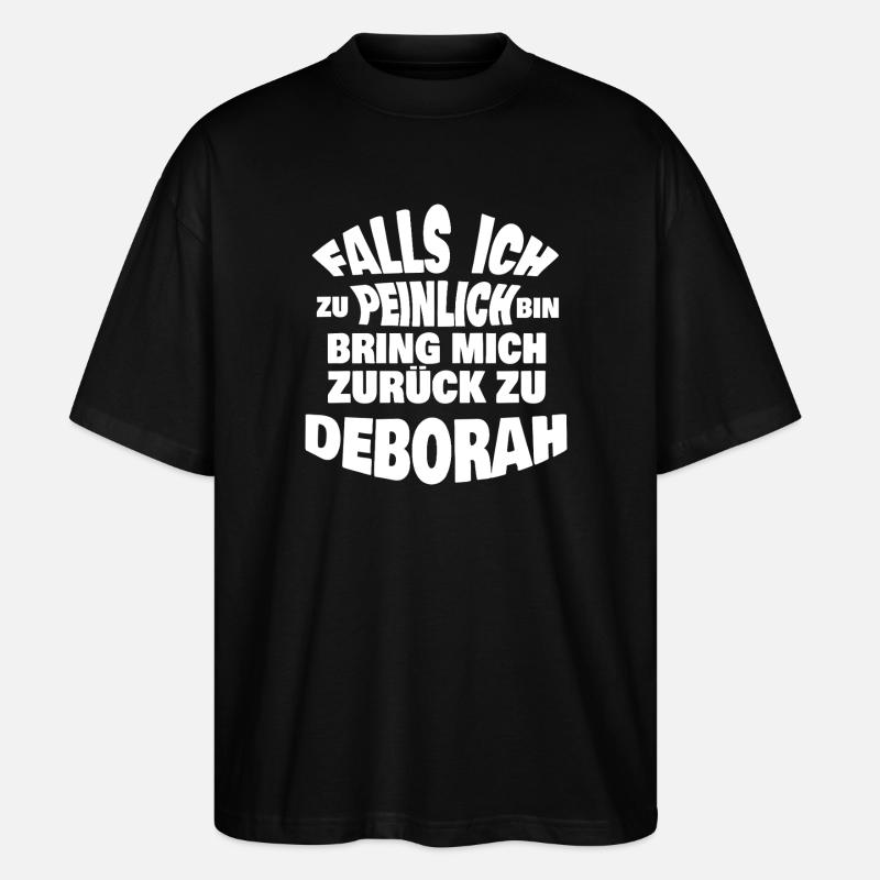 Deborah als JGA - Stanley/Stella Oversized Unisex Bio T-Shirt Blaster 2.0 - Schwarz