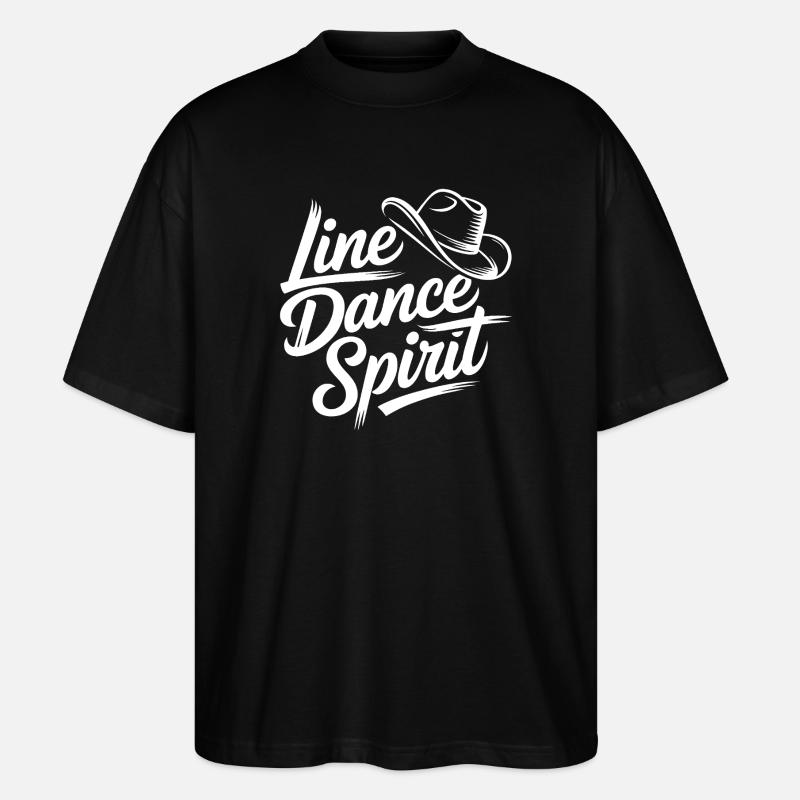 Line Dance Spirit - Stanley/Stella Oversized Unisex Bio T-Shirt Blaster 2.0 - Schwarz