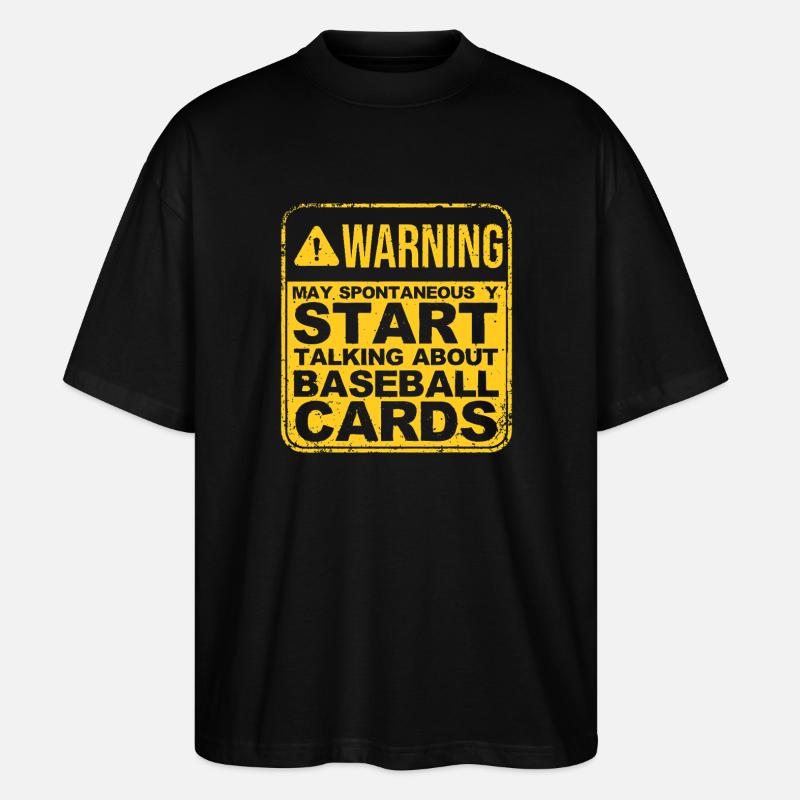 Warnung zu spontanen Baseballkarten - Stanley/Stella Oversized Unisex Bio T-Shirt Blaster 2.0 - Schwarz