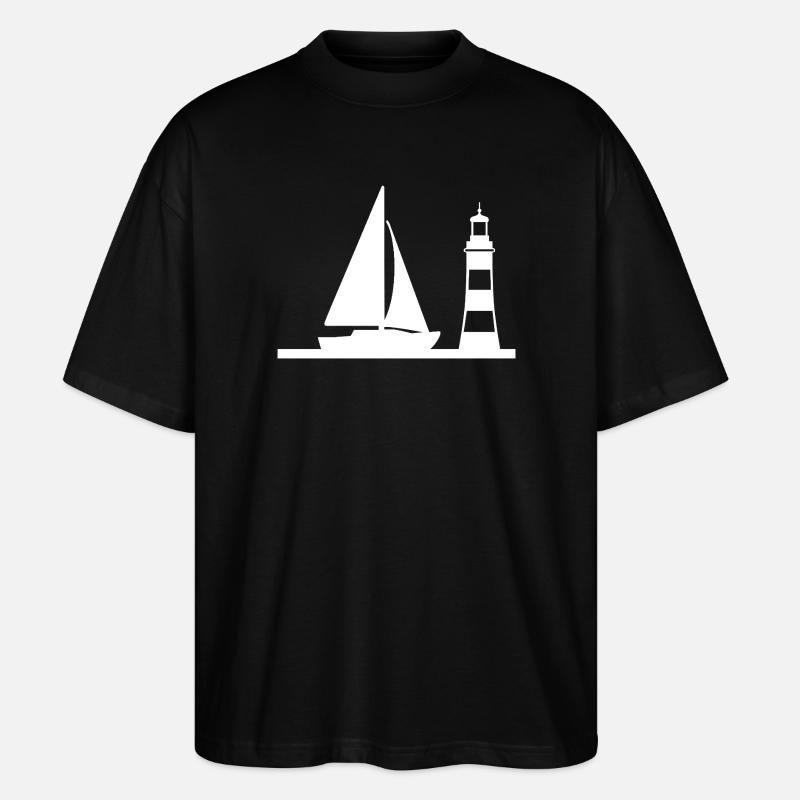 Segeln - Stanley/Stella Oversized Unisex Bio T-Shirt Blaster 2.0 - Schwarz