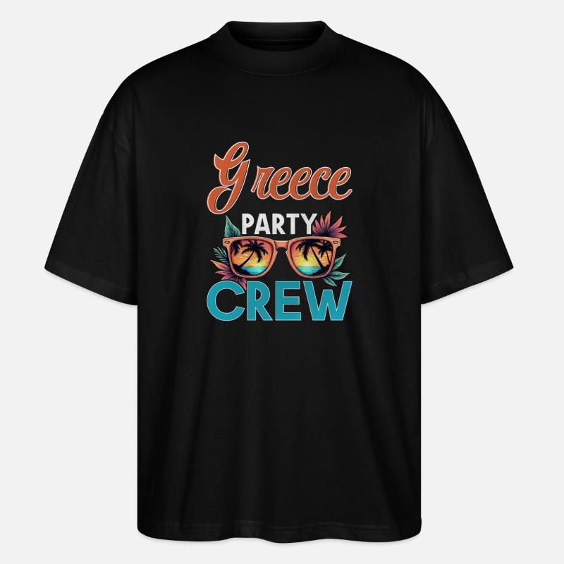 Équipage Grèce - T-shirt bio Blaster 2.0 coupe oversize Stanley/Stella Unisexe - noir