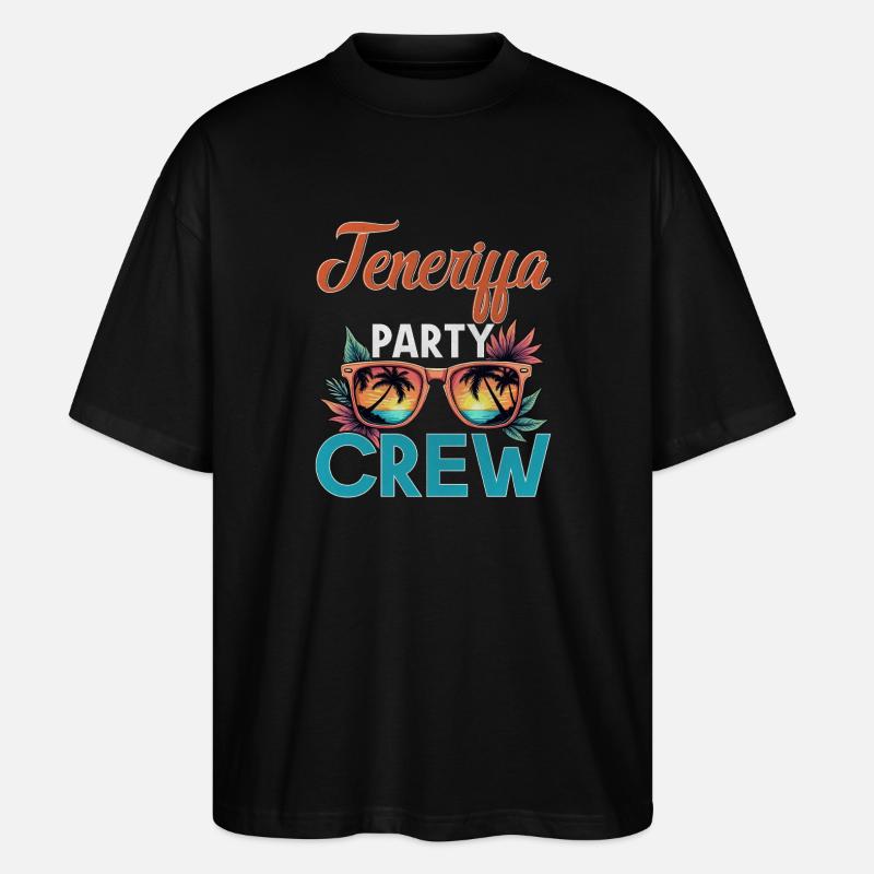 Teneriffa Crew - Stanley/Stella Oversized Unisex Bio T-Shirt Blaster 2.0 - Schwarz