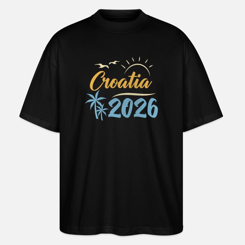 Croatia 2026 - Stanley/Stella Oversized Unisex Bio T-Shirt Blaster 2.0 - Schwarz