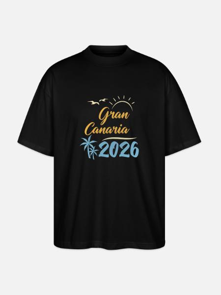 Gran Canaria 2026 - Stanley/Stella Oversized Unisex Bio T-Shirt Blaster 2.0 - Schwarz