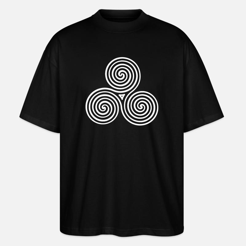 Trio Spirale Trisquelette - T-shirt bio Blaster 2.0 coupe oversize Stanley/Stella Unisexe - noir