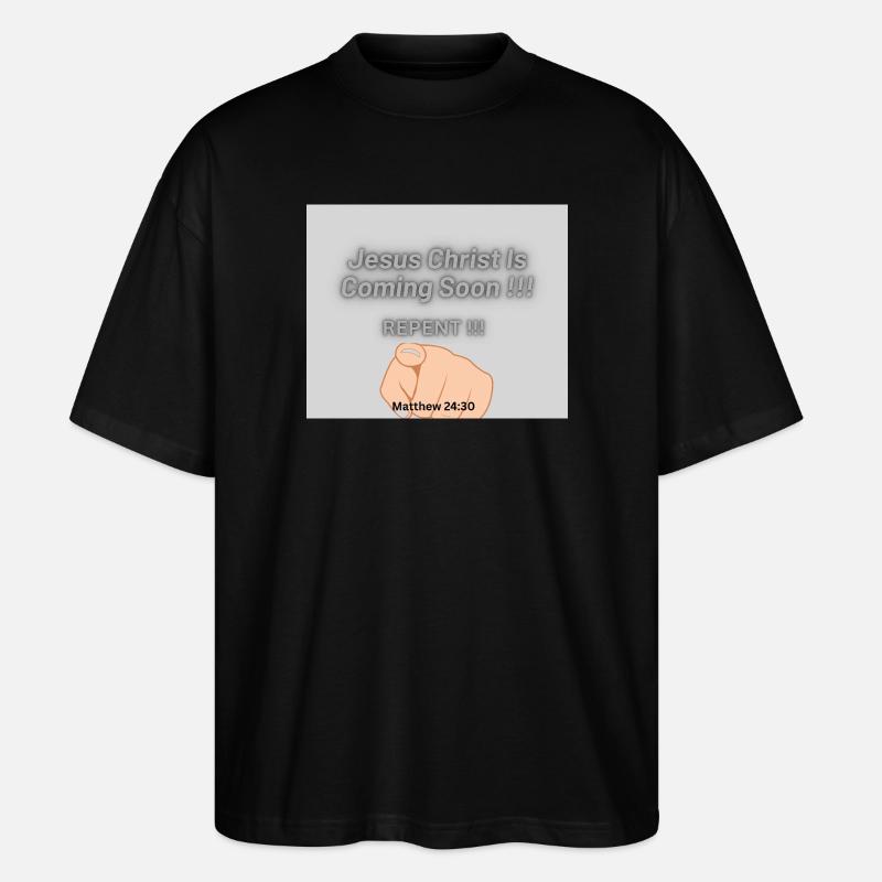 Jésus-Christ arrive bientôt !! - T-shirt bio Blaster 2.0 coupe oversize Stanley/Stella Unisexe - noir