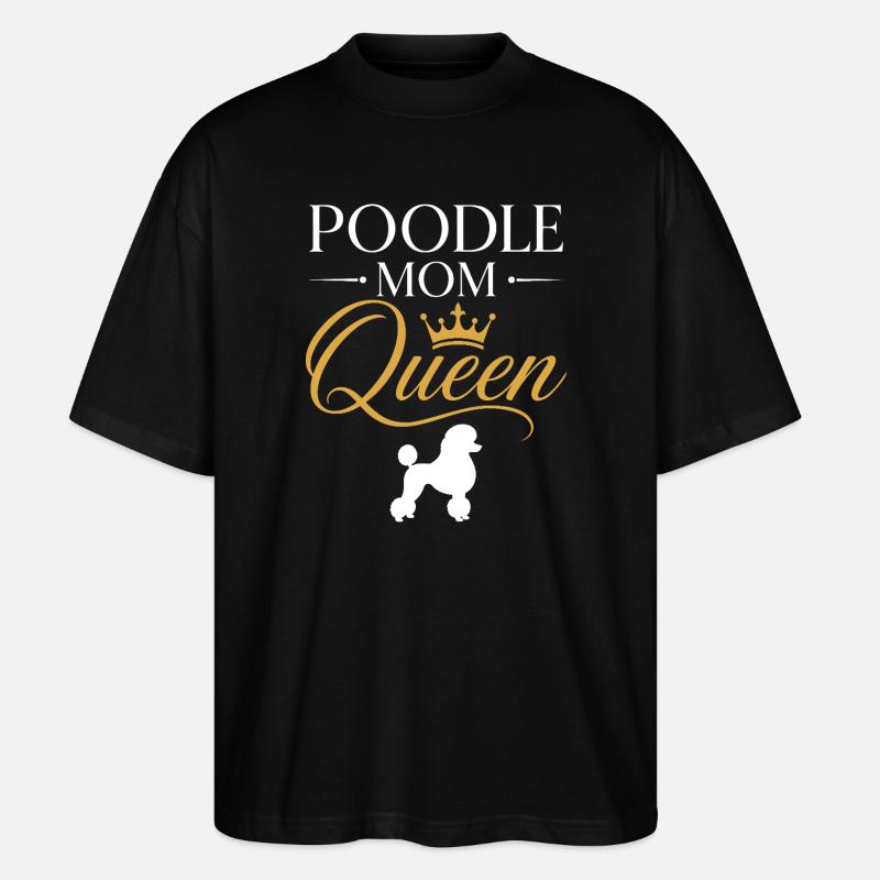 Couronne de Maman Reine Caniche - T-shirt bio Blaster 2.0 coupe oversize Stanley/Stella Unisexe - noir