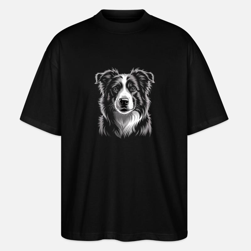 Boder Collie - Stanley/Stella Oversized Unisex Bio T-Shirt Blaster 2.0 - Schwarz