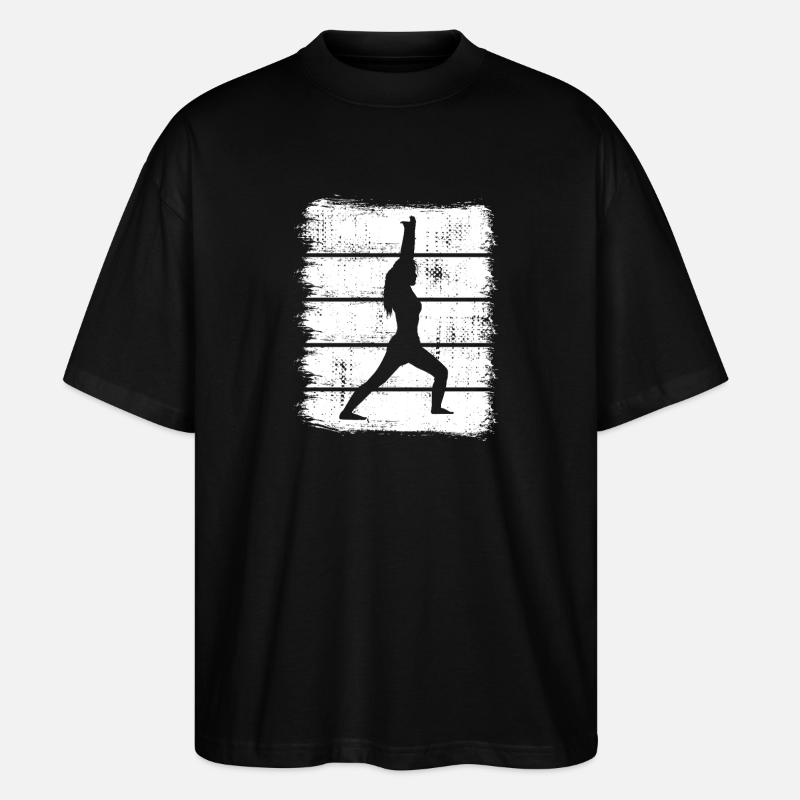 Yogini Skizze - Stanley/Stella Oversized Unisex Bio T-Shirt Blaster 2.0 - Schwarz