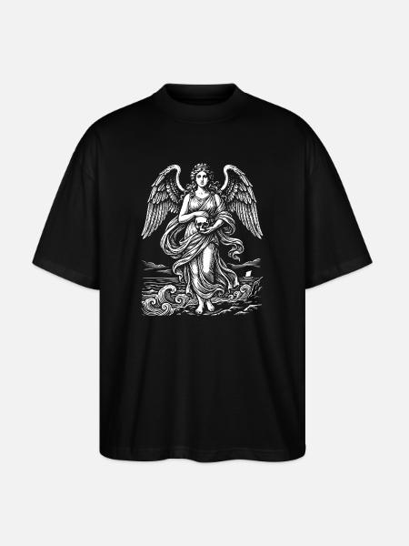 Seaborne Venus with Skull - Stanley/Stella Oversized Unisex Organic T-shirt Blaster 2.0 - black
