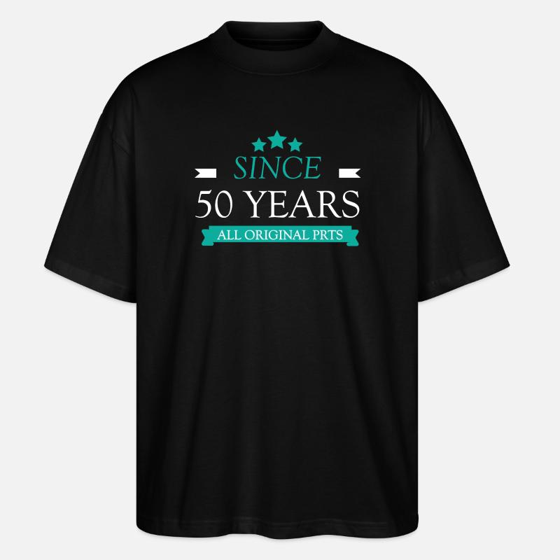 50e anniversaire, depuis 50 ans - T-shirt bio Blaster 2.0 coupe oversize Stanley/Stella Unisexe - noir