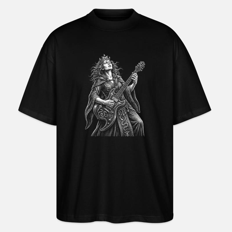 Hécate joue de la guitare - T-shirt bio Blaster 2.0 coupe oversize Stanley/Stella Unisexe - noir