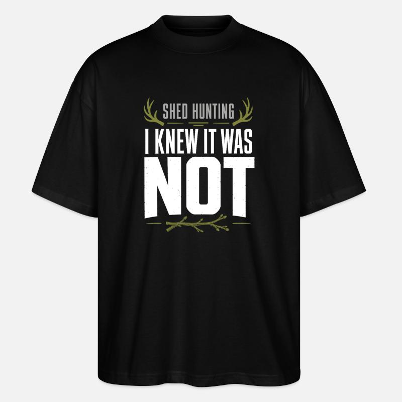 Chasse-écailles-chasseur-bois-cerf-cerf-cerf de Virginie - T-shirt bio Blaster 2.0 coupe oversize Stanley/Stella Unisexe - noir