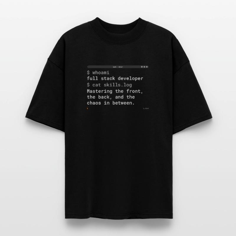 Full Stack Developer Terminal Design Stanley/Stella Oversized Unisex Organic T-shirt Blaster 2.0