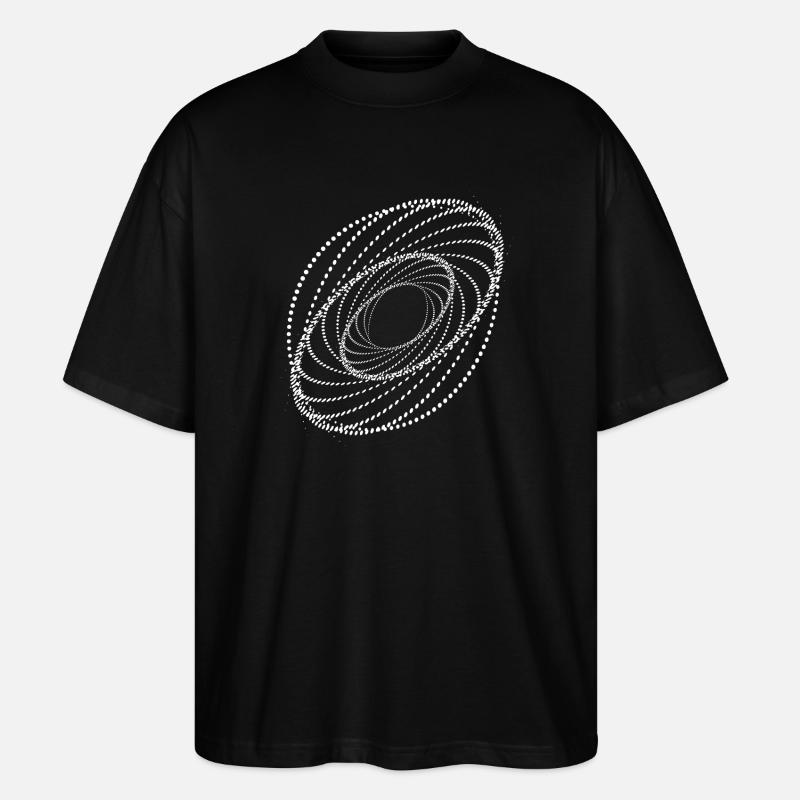 Dotted Spiral Vortex - Stanley/Stella Oversized Unisex Organic T-shirt Blaster 2.0 - black