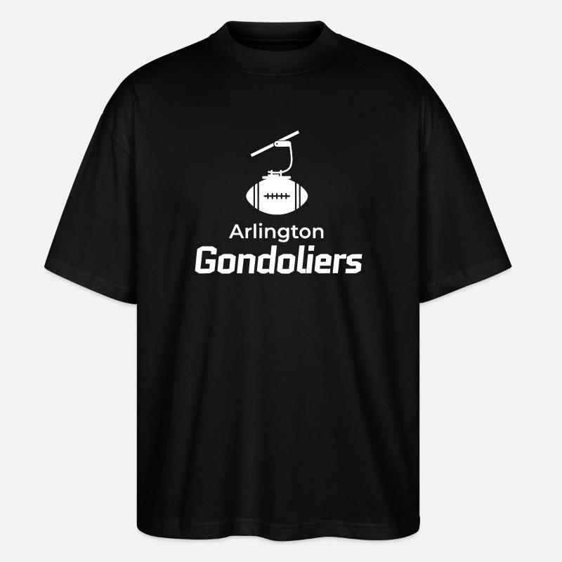 Arlington Gondoliers Wappen - Stanley/Stella Oversized Unisex Bio T-Shirt Blaster 2.0 - Schwarz