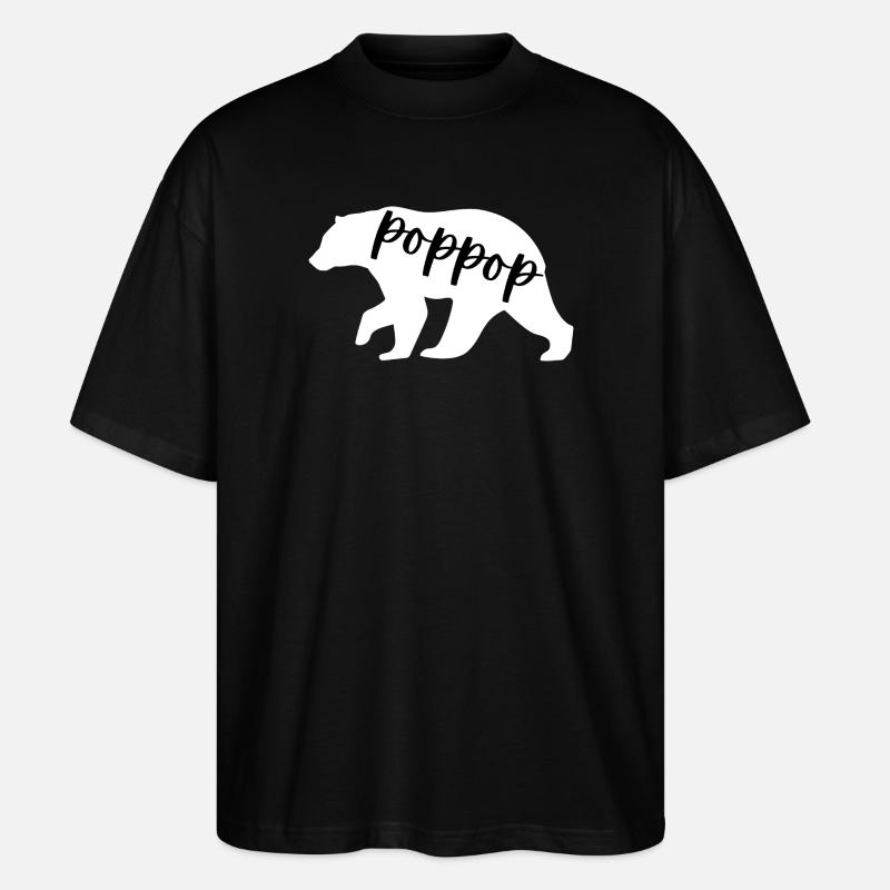 Poppop-Bär - Stanley/Stella Oversized Unisex Bio T-Shirt Blaster 2.0 - Schwarz